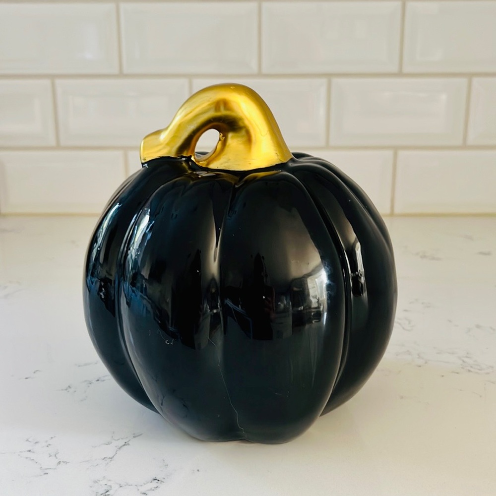 Rite Aid Black Ceramic Light Up Jack O Lantern Pumpkin 🎃 - Picture 5 of 11